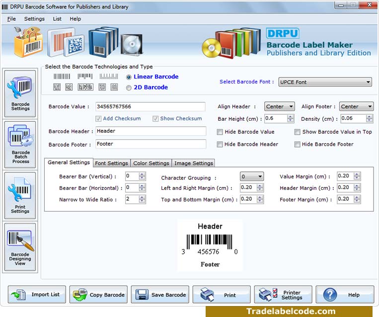 Book Barcode Label Software