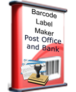 Barcode Label Maker for Post Office and Bank